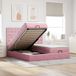 Prolenta Maison Exclusive - Ottomaans bedframe met matrassen, roze, 160x200 cm, fluweel