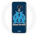 Olympique de Marseille OM logo blauw Maniacase Samsung Galaxy S6 Hoesje