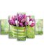 Homemania Wandafbeelding, bloemenmotief, 5 stuks, natuur, voor woonkamer, meerkleurig, 95 x 0,3 x 60 cm, HM205MDF091, MDF