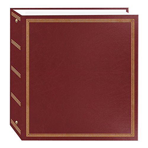 Pioneer Photo Albums TR-100 Burgundy Red Magnetic 3-Ring Photo Album - 100 Pages