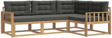 vidaXL - Buiten - bank - set - 3 - st - Wit - en - antracietkleurig - Polyester