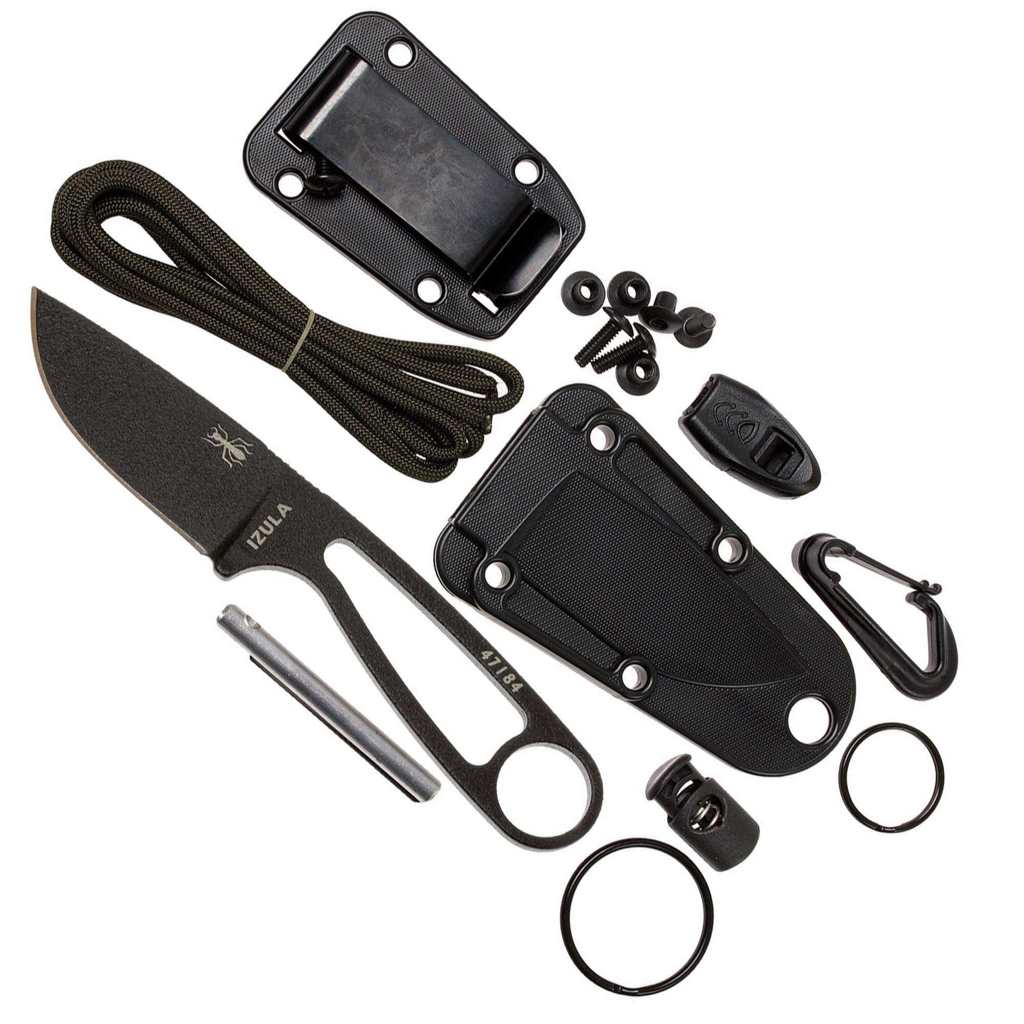 ESEE ESEE Izula Black IZULA-B-KIT survivalset met schede en firesteel