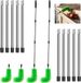 Markenlos Goot Reiniger Set - Uitschuifbare Borstel - Dakgoten Schoonmaken - Telescopische Paal - 312 cm Lengte - Groen
