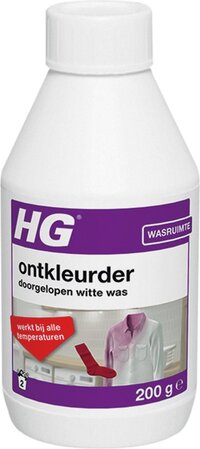 HG ontkleurder doorgelopen witte was - 200gr - 2 wasbeurten
