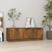Maison Exclusive - meuble TV, placage chêne fumé, 102x35x36,5 cm, panneau de particules