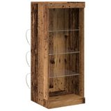 vidaXL LED Dressoir Oudhout 41 x 37 x 100 cm Bewerkt Hout