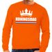 Bellatio Decorations Oranje Koningsdag met een kroon sweater volwassenen M