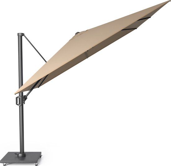 Platinum Challenger T¹ - 300x300cm - Taupe - Kantelbaar - 360° Draaibaar - Zweefparasol