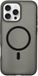 Coverzs smooth siliconen MagSafe case geschikt voor iPhone 15 Pro Max (zwart)