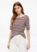 s.Oliver T-shirt dames 38 bordeaux katoen gestreept