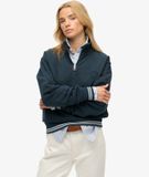 Superdry Country Club Halfhoge Trui met Reliëflogo Dames Katoen Lange Mouw Casual Herfst/Winter eclipse navy