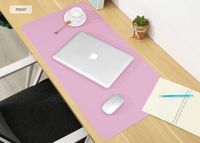 Merkloos / Sans marque Shenzhen Haorui Industrial Technology Co., Ltd. Desk Pad, Mouse Pad, Waterdicht Bureau-schrijfblok, Kunstleer, Anti-slip, Paars & Roze, 60 x 35 cm