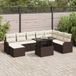 Prolenta Maison Exclusive - Ensemble de canapé de jardin 9 pcs Marron Poly rotin