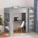Maison Exclusive - Lit superposé avec bureau Sonoma gris 80 x 200 cm