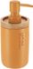 Tendance Zeeppompje 102 series - mosterdgeel - bamboe rand - PS - D7,5 x H17 cm - vrijstaand - zeepdispenser - 280 ml