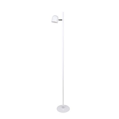 ACMHNC 8 W draadloze staande lamp LED dimbare touch vloerlamp voor woonkamer slaapkamer kantoor 3600 mAh batterij opladen staande lamp leeslamp, 3 kleurtemperatuur en oogbescherming, 180 graden draaibare kap, wit