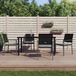 Maison Exclusive - Ensemble de jardin, 5 pièces, avec coussins, en polyrotin et acier