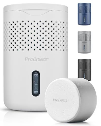 Pro Breeze Osmo Luchtontvochtiger - Stille & Navulbare Vochtvanger voor Huis, Badkamer, Slaapkamer, Auto & Kast - Zonder Stroom - Inclusief 700g Navultablet - Wit