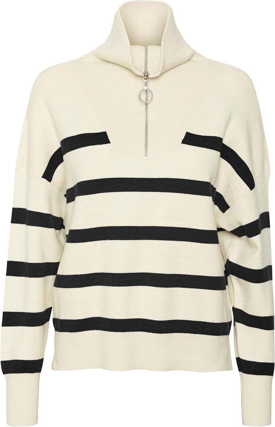 Vero Moda VMSABA Stripe - Trui - Dames - XXL - Beige