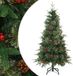 vidaXL Kunstmatige Hinged Kerstboom Groen 150 cm PVC, PE en Staal