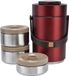 Merkloos ZenithVibe 2000 ml Geïsoleerde Voedselpot - RVS Lunchbox 3-Laags - Draagbare Voedselthermoskan - Rood