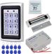 Système de contrôle d'accès complet - Modèle 7612 - Set 3 - RFID 125 kHz - Lecteur de clavier - Boîtier métallique - Serrure magnétique de sécurité 180 kg - Alimentation 12 V 3 A
