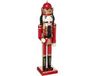 Merkloos Houten Notenkraker Beeld - Rood - H38 cm - Kerstdecoratie