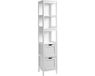 And Outdoormatch Meuble de salle de bain Orion - Armoire colonne sur pied - Blanc - 30x30x141,5cm