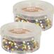 Glorex Hobby Spelden met parel kop/kopspelden/naaispelden - 3 cm - gekleurd - 600 stuks