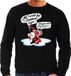 Bellatio Decorations Shoppartners Bv Foute Kersttrui / sweater - Zingende kerstman met gitaar / All I Want For Christmas - zwart voor heren - kerstkleding / kerst outfit XXL