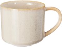 Excellent Houseware Tasse à café/tasse à thé - set 4x - Rustic - beige - 330 ml - tasses - céramique