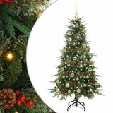 vidaXL Kunstmatige Hinged Kerstboom met 150 LED Groen 150 cm PE en PVC