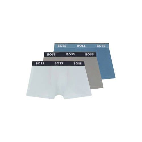 BOSS boxershorts - blauw/grijs (set van 3)