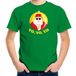 Bellatio Decorations Kerst t-shirt voor kinderen - Kerstman - Groen - Yo Yo Yo - Kerstdiner - Maat 140