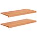 vidaXL - Raamprofielen - 2 st - Gevoerd - 90 x 40 x 2 cm - Massief beukenhout