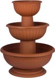 FORM-PLASTIC Pot de fleur cascade avec 3 pots de fleur H57.5cm D24/35/40cm terre cuite