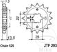 JT Sprockets JTF293.16 16T stalen voortandwiel