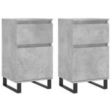 VidaXL Dressoir - 40x35x70 cm - Bewerkt Hout - Betongrijs