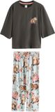 Next Dames Tricot Pyjama met Korte Mouwen Tall Grijs