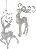 Kurt S. Adler Ornament acryl dier zilver l15 cm