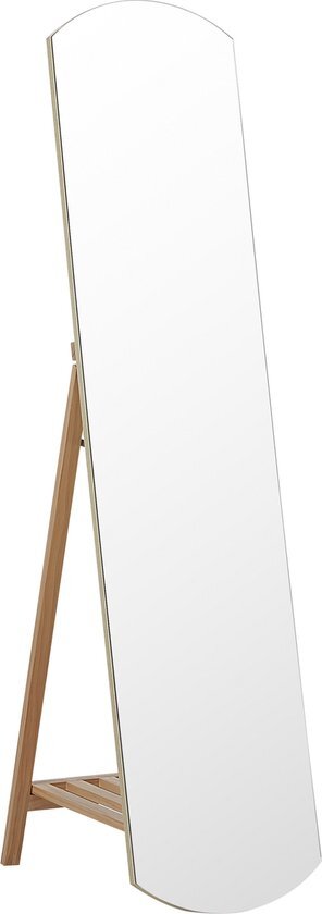 Beliani cherbourg - staande spiegel-lichte houtkleur-dennenhout
