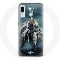 Maniacase Hoesje voor Samsung Galaxy A40 Vikings Series Seizoen 6 Ragnar Lothbrok logo V Zwaard