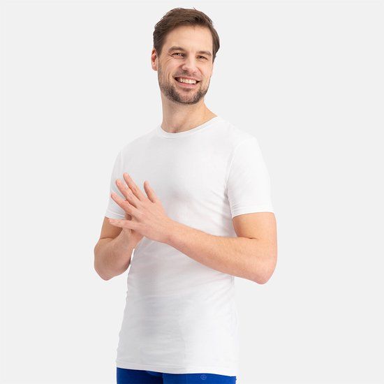 Bamboo Basics T-shirts Reno ronde hals (2-pack) - Wit - M