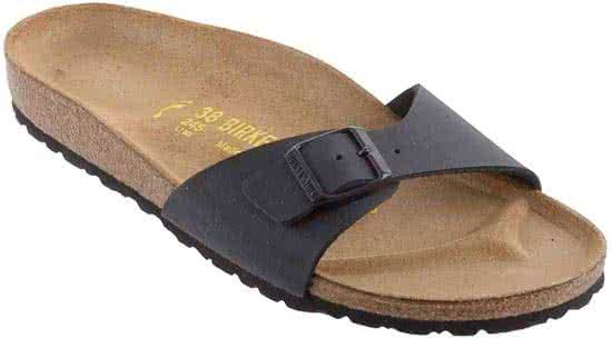 Birkenstock Madrid - Slippers - Black - Maat 44 - 4040714143286