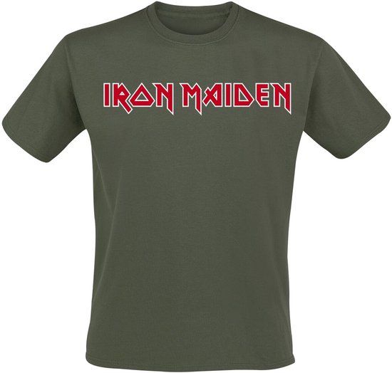 Iron Maiden Logo Heren T-shirt - khaki - S