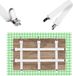 Pinces de table blanches, clips élastiques, fixations d'angle