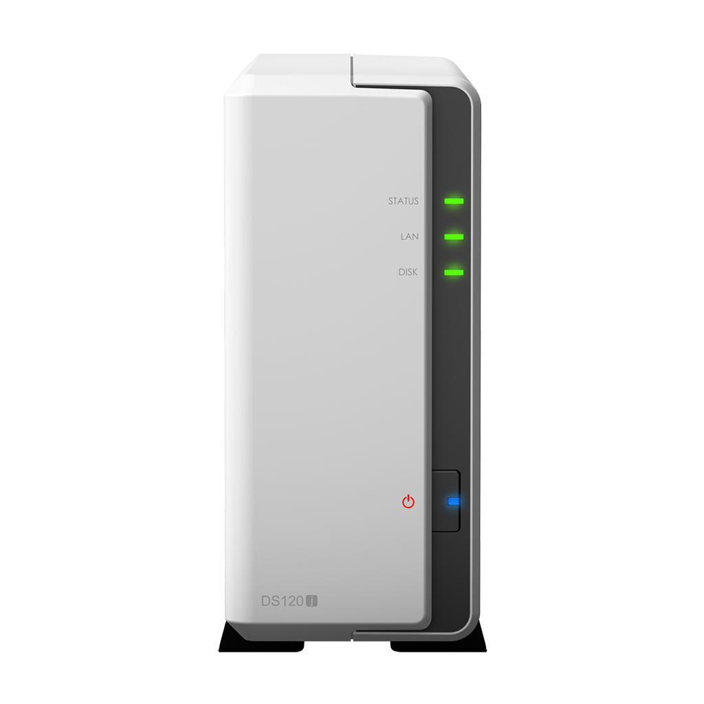 Synology DiskStation DS120j NAS - 1-Bay - Marvell Armada 3700 - 0.5GB RAM - Grey
