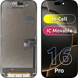 ZY Display met Touchscreen voor Apple iPhone 16 Pro, met Frame, LCD In-Cell IC Movable Versie, Zwart