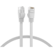 Patchkabel RJ45 Flachpatchkabel Cat.6A U/UTP PVC, weiß 2m - 1 VPE = 10 Stück