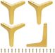 Ibenzoa® Pieds de meuble triangulaires en métal, set de 4